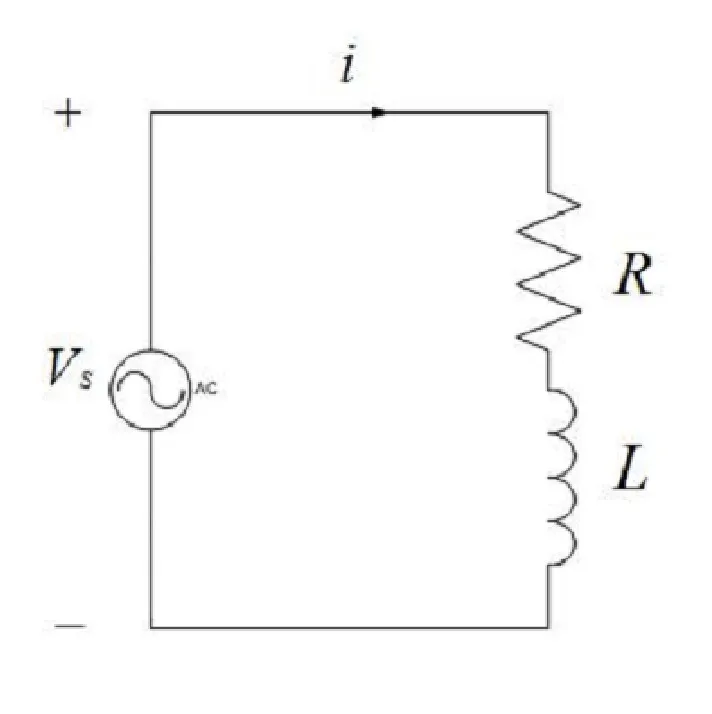 Circuit with resistor and inductor.
